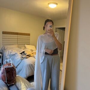 White Sheer Cape Top